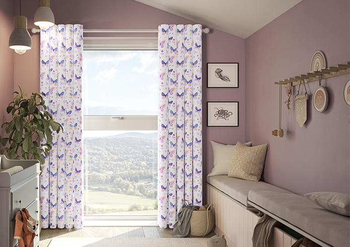 Butterfly Garden, Enchanting Purples - Made to Measure Curtains - Image 3
